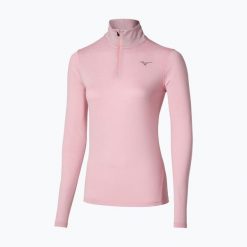 Bluza do biegania damska Mizuno Core Impulse Half Zip Tee. Czerwone bluzy Mizuno, m, bez wzorów, z materiału, bez kaptura. Za 109.99 zł.