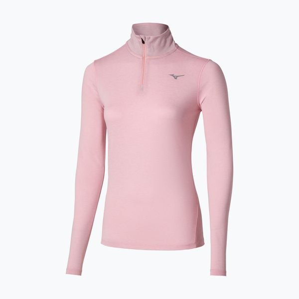 Bluza do biegania damska Mizuno Core Impulse Half Zip Tee. Czerwone bluzy Mizuno, m, bez wzorów, z materiału, bez kaptura. Za 109.99 zł.