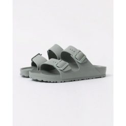 Birkenstock Sandały Arizona Eva Damskie. Zielone sandały Birkenstock, bez wzorów, z materiału, bez obcasa, bez zapięcia. Za 332.00 zł.