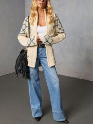 LA Angels Kardigan w kolorze kremowo-czarnym rozmiar: S. Brązowe kardigany LA Angels, s, bez wzorów, z tkaniny. Za 173.99 zł.