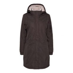 Parka dla kobiet Equipage Jenna. Brązowe parki EQUIPAGE, sportowe, bez kaptura. Za 738.00 zł.