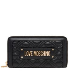 Duży Portfel Damski LOVE MOSCHINO. Czarne portfele Love Moschino, bez wzorów. Za 439.99 zł.
