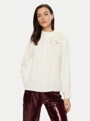 Tatuum Bluzka Florisa T2424.064B Biały Regular Fit. Białe bluzki Tatuum, bez wzorów, z syntetyku, bez kołnierzyka, bez ramiączek. Za 329.99 zł.