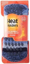 Skarpetki damskie Heat Holders Petunia - 37-42. Niebieskie skarpety HEAT HOLDERS, bez wzorów, z bawełny. Za 131.99 zł.