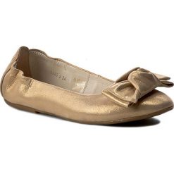 Baleriny BALDACCINI - 948500-F Satynka Złota. Żółte baleriny Baldaccini, bez wzorów, z nubiku, bez obcasa. W wyprzedaży za 149.00 zł.