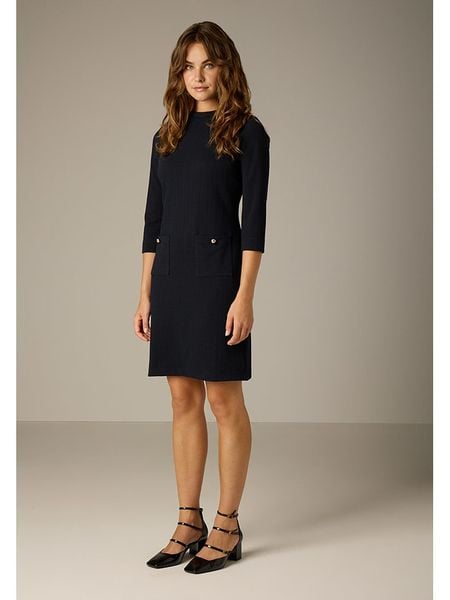 More & More Sukienka w kolorze granatowym rozmiar: 44. Niebieskie sukienki More & More, bez wzorów, bez kołnierzyka, bez ramiączek, mini. Za 228.92 zł.