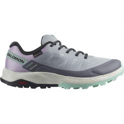 Buty trekkingowe damskie Salomon Outrise GTX. Zielone trekkingi Salomon, trekkingowe. W wyprzedaży za 375.00 zł.