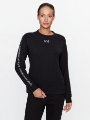 EA7 Emporio Armani Bluza 6RTM09 TJPLZ 0200 Czarny Regular Fit. Czarne bluzy EA7 Emporio Armani, m, bez wzorów, z bawełny, bez kaptura. Za 769.99 zł.