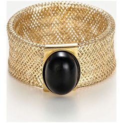 OR ÉCLAT Złoty pierścionek "Onyx Flamboyant" z onyksem rozmiar: onesize. Czarne pierścionki OR ÉCLAT, z onyksem, złote. Za 774.95 zł.