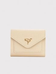 Lucky Bees Portfel "Columbia" w kolorze kremowym - 12 x 10 x 3 cm rozmiar: onesize. Brązowe portfele Lucky Bees, bez wzorów, z materiału. Za 43.99 zł.