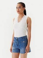 Morgan Top 251-DADILO Biały Slim Fit. Białe topy Morgan, xl, bez wzorów, z wiskozy, bez kołnierzyka, bez ramiączek. Za 159.99 zł.