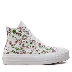 Trampki Converse. Białe trampki Converse, bez wzorów, bez zapięcia. Za 269.99 zł.