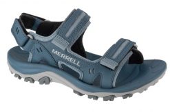 Sandały damskie, Huntington Sport Convert W Sandal. Niebieskie sandały Merrell, bez wzorów, z materiału, sportowe, bez obcasa, bez zapięcia. Za 313.75 zł.