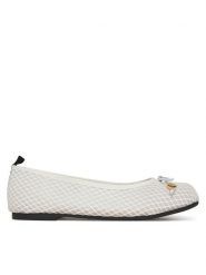 LOVE MOSCHINO Baleriny JA11051G0MIQ0100 Biały. Białe baleriny Love Moschino, bez wzorów, z materiału, bez obcasa. Za 469.99 zł.