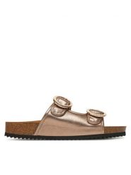 Caprice Klapki 9-27403-44 Brązowy. Brązowe klapki Caprice, bez wzorów, ze skóry, bez obcasa. Za 226.99 zł.