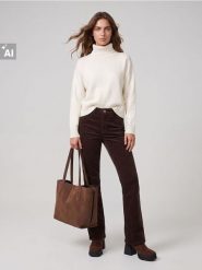 Jeansy flare - brązowy. Brązowe jeansy Sinsay, bez wzorów. Za 59.99 zł.