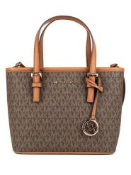 Michael Kors Torebka w kolorze brązowym - 26 x 18 x 8 cm rozmiar: onesize. Brązowe torby na ramię Michael Kors, bez wzorów, z materiału, na ramię, bez dodatków. Za 820.28 zł.