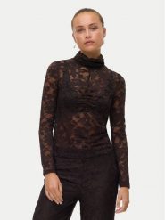Vero Moda Bluzka Neline 10335562 Brązowy Slim Fit. Brązowe bluzki Vero Moda, m, bez wzorów, z syntetyku, bez kołnierzyka, bez ramiączek. Za 159.99 zł.