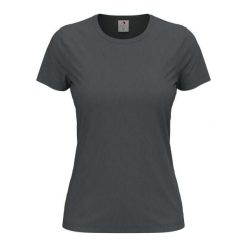 Damska Klasyczna Koszulka O Dopasowanym Kroju. Szare bluzki STEDMAN, bez wzorów, casualowe, bez kołnierzyka, bez ramiączek. Za 39.99 zł.