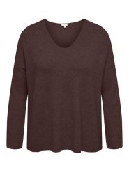 ONLY Carmakoma Sweter w kolorze brązowym rozmiar: XS-40/42. Brązowe swetry Only Carmakoma, xs, bez wzorów, bez ramiączek. Za 115.95 zł.