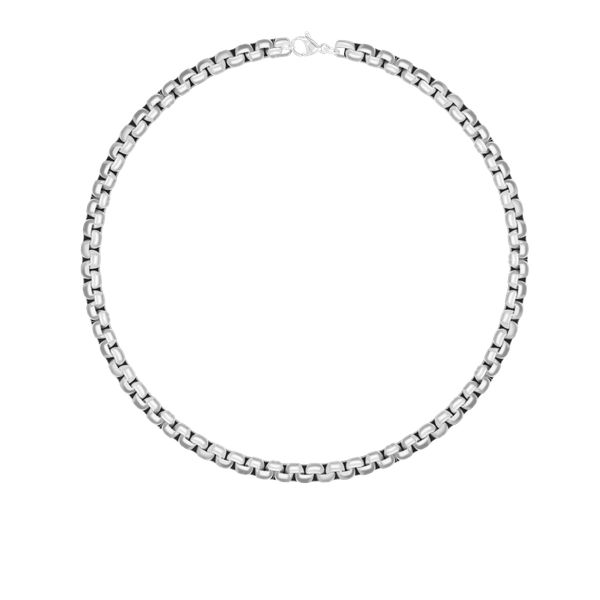 Naszyjnik łańcuch Cube posrebrzany 50 cm. Szare naszyjniki Lilou, posrebrzane. Za 219.00 zł.