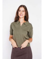 William de Faye Sweter w kolorze khaki rozmiar: 42. Brązowe swetry William de Faye, bez wzorów, bez ramiączek. Za 104.99 zł.