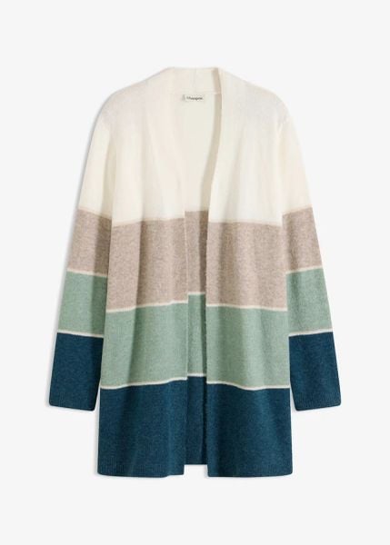 Długi sweter rozpinany. Brązowe kardigany bonprix, bez wzorów. Za 149.99 zł.