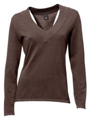 Heine Sweter w kolorze brązowym rozmiar: 34. Brązowe swetry Heine, bez wzorów, z bawełny, bez ramiączek. Za 78.99 zł.