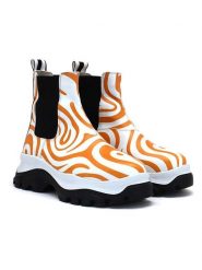 Goby Sztyblety w kolorze biało-pomarańczowym rozmiar: 38. Białe botki Goby, bez zapięcia. Za 347.99 zł.