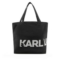 Torebka KARL LAGERFELD. Czarne shopper KARL LAGERFELD, bez wzorów, bez dodatków. Za 209.99 zł.