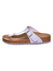 Birkenstock Japonki "Gizeh" w kolorze fioletowym rozmiar: 39. Różowe klapki Birkenstock, bez wzorów, z otwartym noskiem, bez obcasa. Za 234.45 zł.