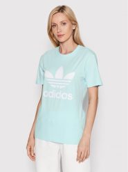 Adidas T-Shirt adicolor Classics Trefoil HK9638 Niebieski Regular Fit. Niebieskie t-shirty Adidas, bez wzorów, z bawełny, bez kołnierzyka, bez ramiączek. Za 89.99 zł.