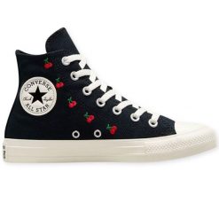 Buty do chodzenia damskie Converse Chuck Taylor. Czarne trampki Converse, bez wzorów, bez zapięcia. Za 243.04 zł.