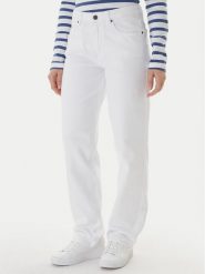 Guess Jeans Jeansy W5YA0I D0131 Biały Boyfriend Fit. Białe jeansy Guess Jeans, z aplikacjami. Za 389.99 zł.