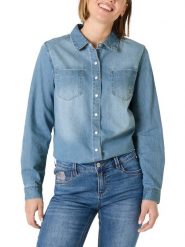 Timezone Koszula dżinsowa w kolorze błękitnym rozmiar: L. Niebieskie koszule Timezone, l, bez wzorów, bez kołnierzyka, bez ramiączek. Za 105.14 zł.