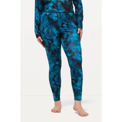 Damskie narciarskie legginsy funkcyjne szybkoschnęce. Niebieskie legginsy Ulla Popken, plus size, bez wzorów, z elastanu. Za 225.99 zł.