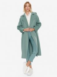 Weekend Max Mara Płaszcz wełniany Cobalto 2350110137 Zielony Regular Fit. Zielone płaszcze Weekend Max Mara, na zimę, bez wzorów, z wełny, bez kaptura. Za 3,289.00 zł.