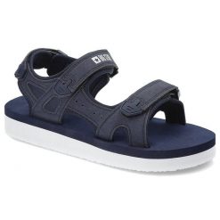 Granatowe Sandały Big Star Lekkie Buty Na Lato. Niebieskie sandały Big Star, bez wzorów, retro, bez obcasa, bez zapięcia. Za 109.00 zł.