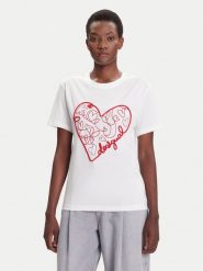 Desigual T-Shirt Roma 25WWTK50 Biały Regular Fit. Białe t-shirty Desigual, xl, bez wzorów, z bawełny, bez kołnierzyka, bez ramiączek. Za 269.99 zł.