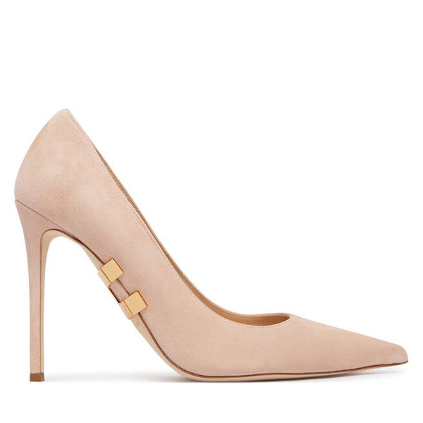 Szpilki Elisabetta Franchi. Brązowe szpilki Elisabetta Franchi, bez wzorów, bez obcasa, na szpilce, bez zapięcia. Za 1,503.99 zł.
