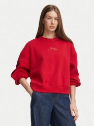 Tommy Hilfiger Bluza WW0WW51724 Czerwony Relaxed Fit. Czerwone bluzy TOMMY HILFIGER, l, bez wzorów, bez kaptura. Za 529.99 zł.