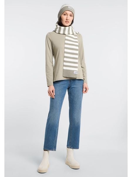 ELBSAND Koszulka "Sanne" w kolorze beżowym rozmiar: L. Brązowe bluzki ELBSAND, l, bez wzorów, z bawełny, bez kołnierzyka, bez ramiączek. Za 86.78 zł.