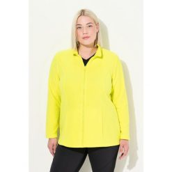 Damskie Bluza polarowa system modułowy do wpinania z recyklingu. Zielone bluzy Ulla Popken, plus size, bez wzorów, z materiału, bez kaptura. Za 195.99 zł.