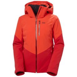 Damska kurtka narciarska Helly Hansen Alphelia. Czerwone kurtki narciarskie Helly Hansen, bez wzorów, bez kaptura, narciarskie. Za 1,712.50 zł.