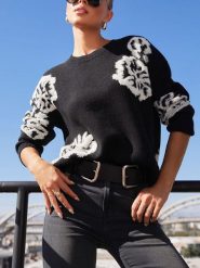 LA Angels Sweter w kolorze czarnym rozmiar: XL. Czarne swetry LA Angels, xl, bez wzorów, bez ramiączek. Za 189.74 zł.