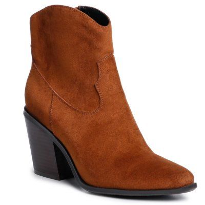 Jenny Fairy LS5284-01 Camel. Brązowe botki Jenny Fairy, bez wzorów, z materiału, bez obcasa, bez zapięcia. Za 129.99 zł.