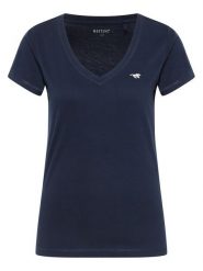 Mustang T-Shirt Beverly 1016517 Granatowy Slim Fit. Niebieskie t-shirty Mustang, xs, bez wzorów, z bawełny, bez kołnierzyka, bez ramiączek. Za 79.99 zł.