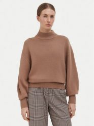 HUGO Sweter Sorellenio 50569389 Brązowy jasny Relaxed Fit. Brązowe swetry Hugo, m, bez wzorów, z wełny, bez ramiączek. Za 799.99 zł.