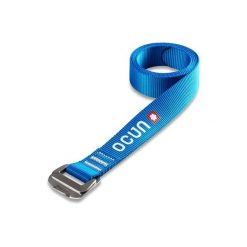 Pasek do spodni Ocun Belt SB 28 mm - marine. Niebieskie spodnie sportowe Ocun, bez wzorów, trekkingowe. Za 57.99 zł.