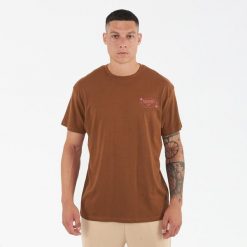 Koszulka bawełniana BIGGER brązowa. Brązowe bluzki LEGEA, bez wzorów, z bawełny, sportowe, bez kołnierzyka, bez ramiączek. W wyprzedaży za 52.00 zł.